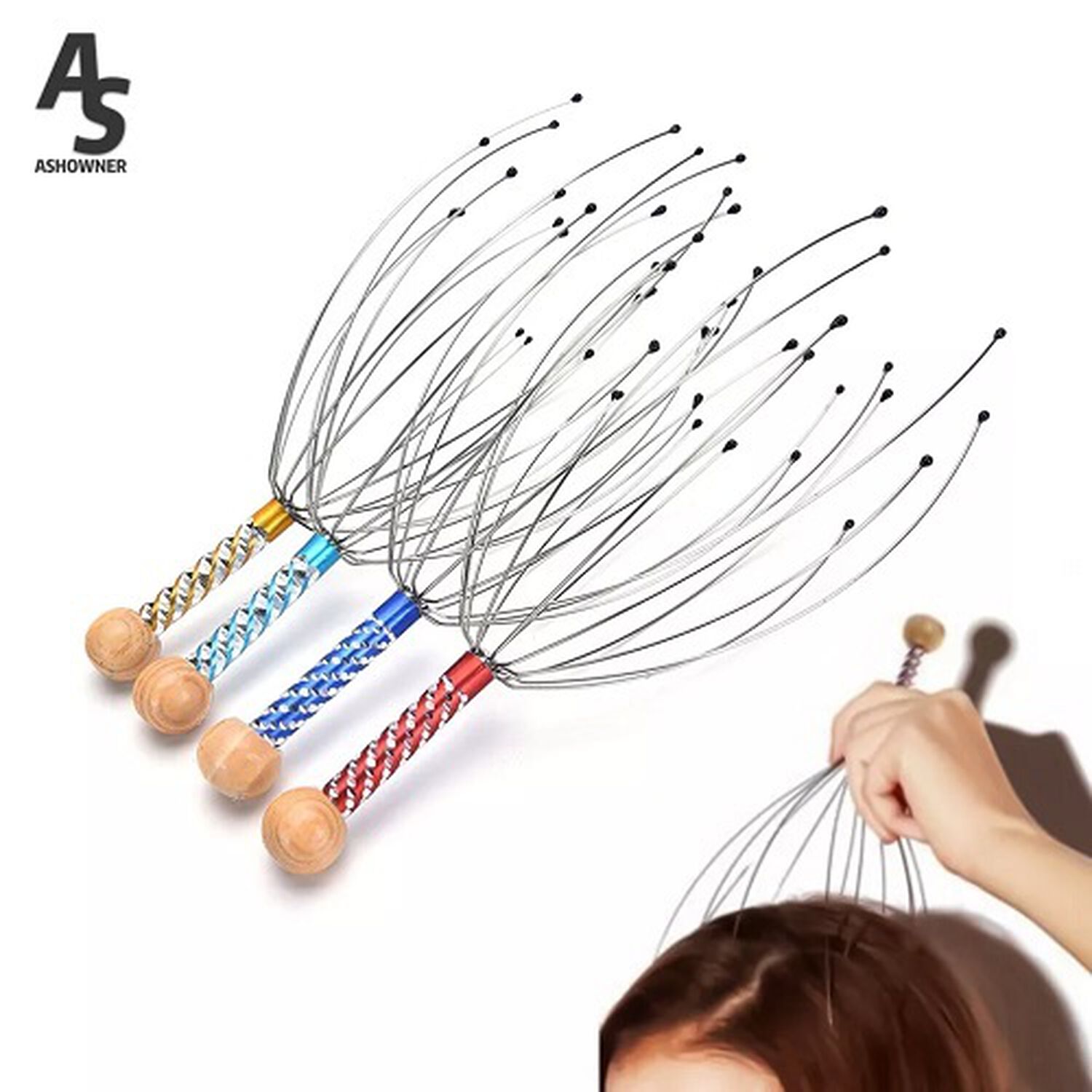 Masajeador Ara&ntilde;a Para Cabeza Relajante De Cabello Capilar Liberador De Stress image number 3.0