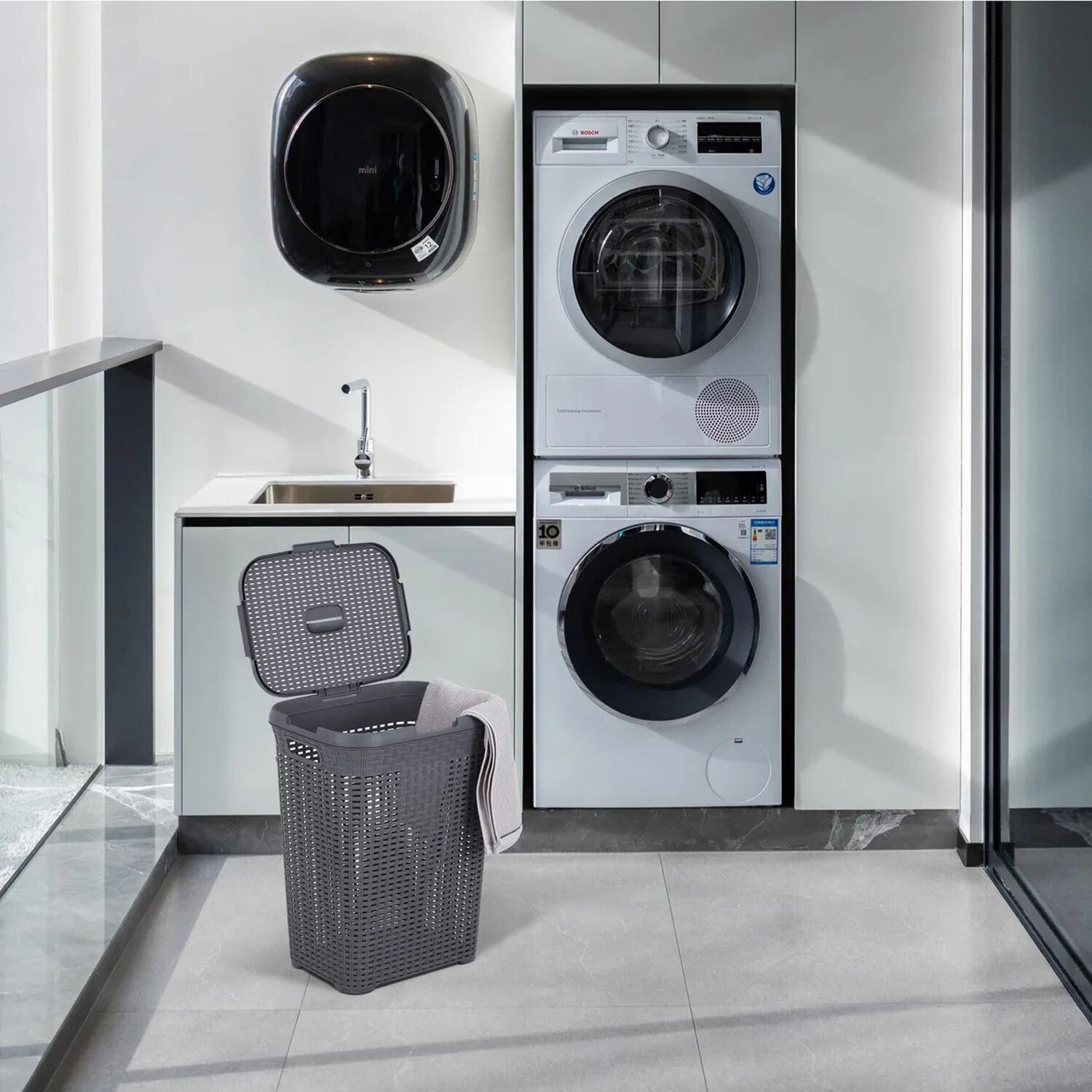 Cesto Canasto Para Ropa 60 Litros Marca Mp Color Plomo image number 4.0