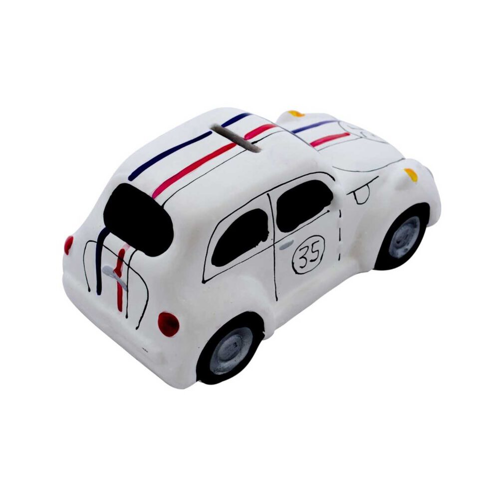 Alcancia Decorativa De Cer&aacute;mica Dise&ntilde;o Auto Escarabajo image number 1.0