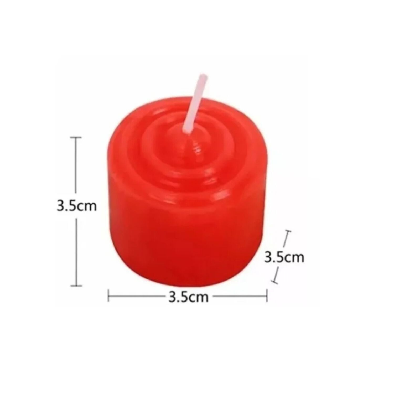 Pack De 12 Velas Rojas Arom&aacute;ticas 3.5 X3.5 Cm image number 4.0