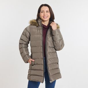 Parka Regular Cuello Alto Con Capucha Con Polar Interior Mujer Geeps