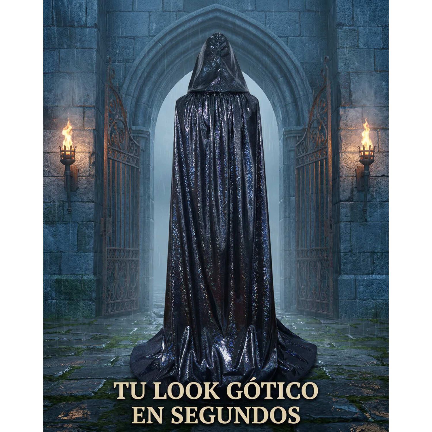 Capa Glitter Brillante Con Capucha Para Cosplay Y Disfraz image number 17.0