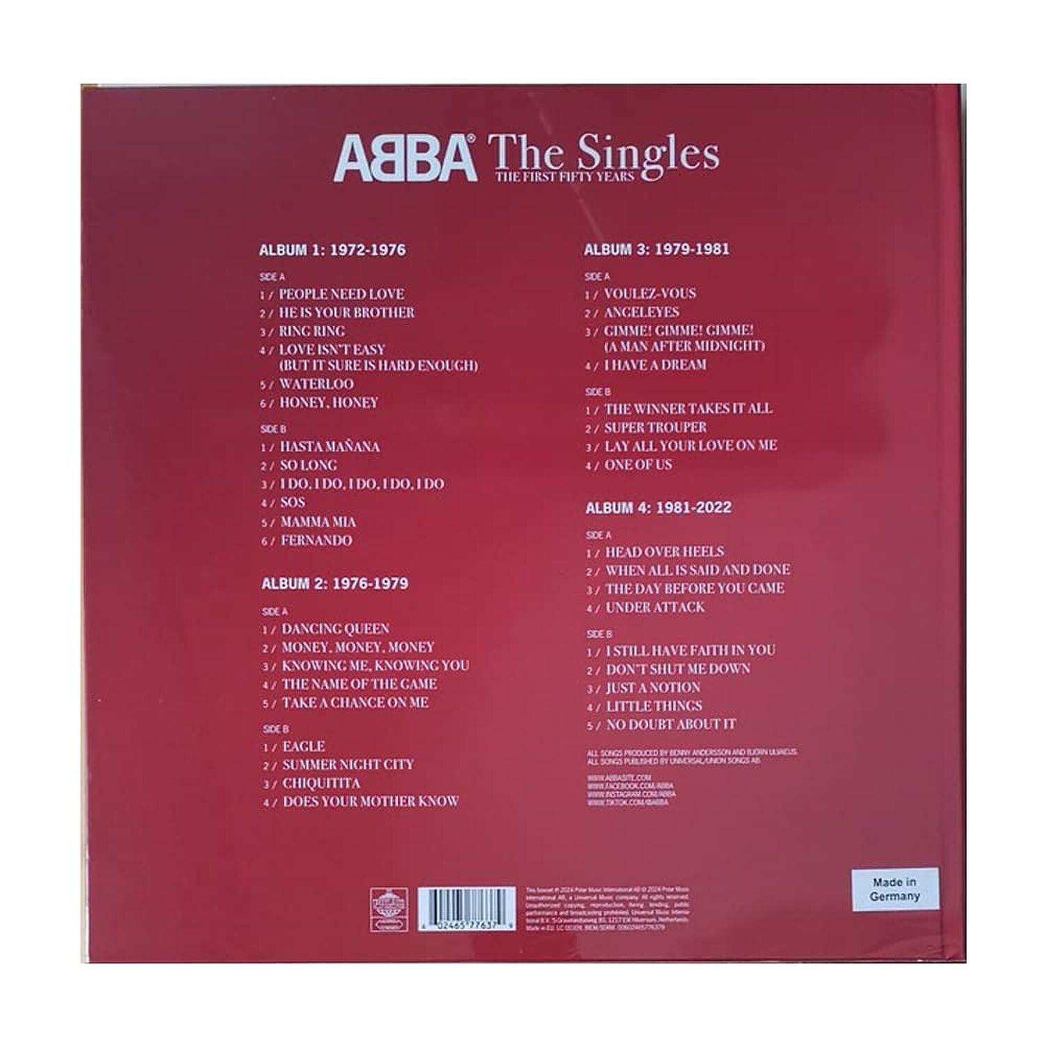 Abba - Singles: The First Fifty Years (4lp Box Set) | Vinilo image number 1.0