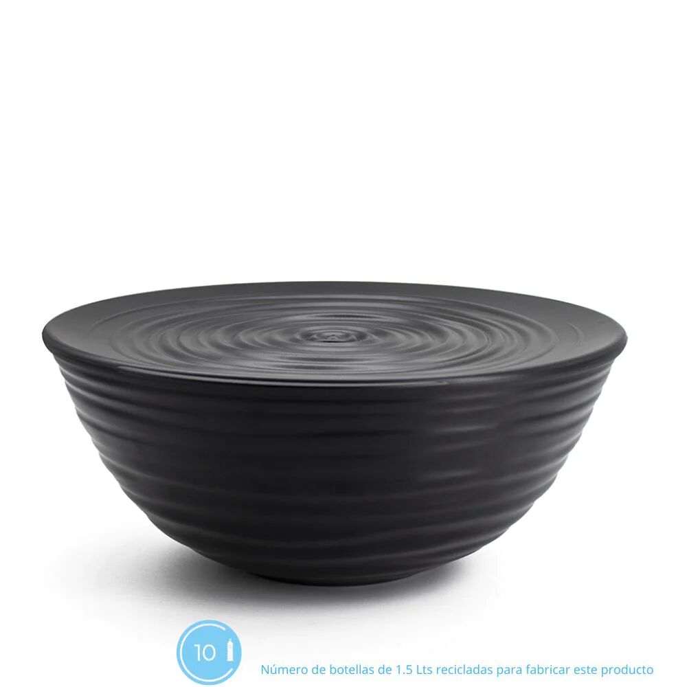 Contenedor Con Tapa Negro 25cms - Colección Tierra image number 0.0