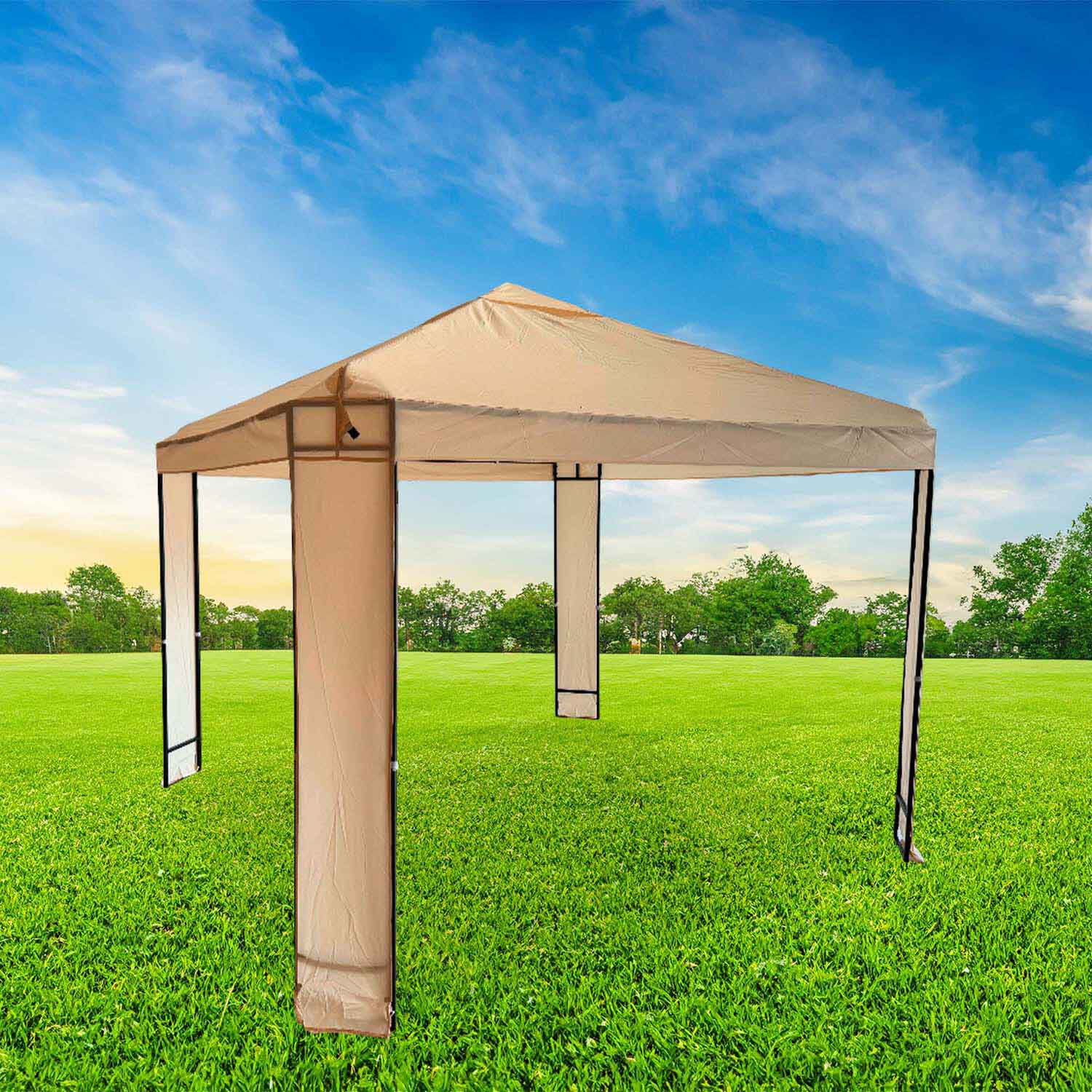 Toldo Premium Terraza 3x3m Estructura Metalica Beige image number 1.0