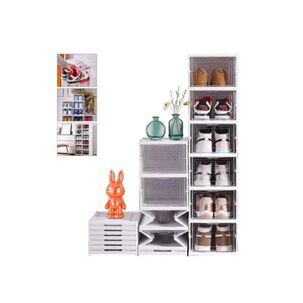 Zapatera Plegable Cajas Organizadoras 6 Niveles Transparente