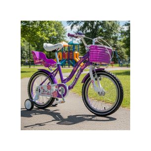 Bicicleta Infantil Queen Aro 16 Morada Bebesit