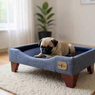 Cama De Mascotas - Talla S (55x40 Cm) / Patas De Madera 11 Cm