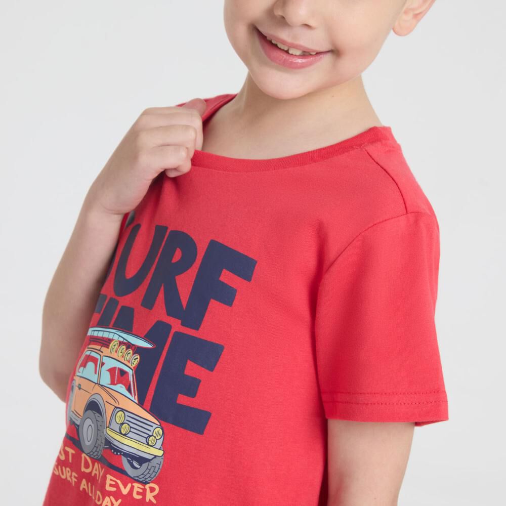 Polera Manga Corta Cuello Redondo Niño Topsis image number 4.0