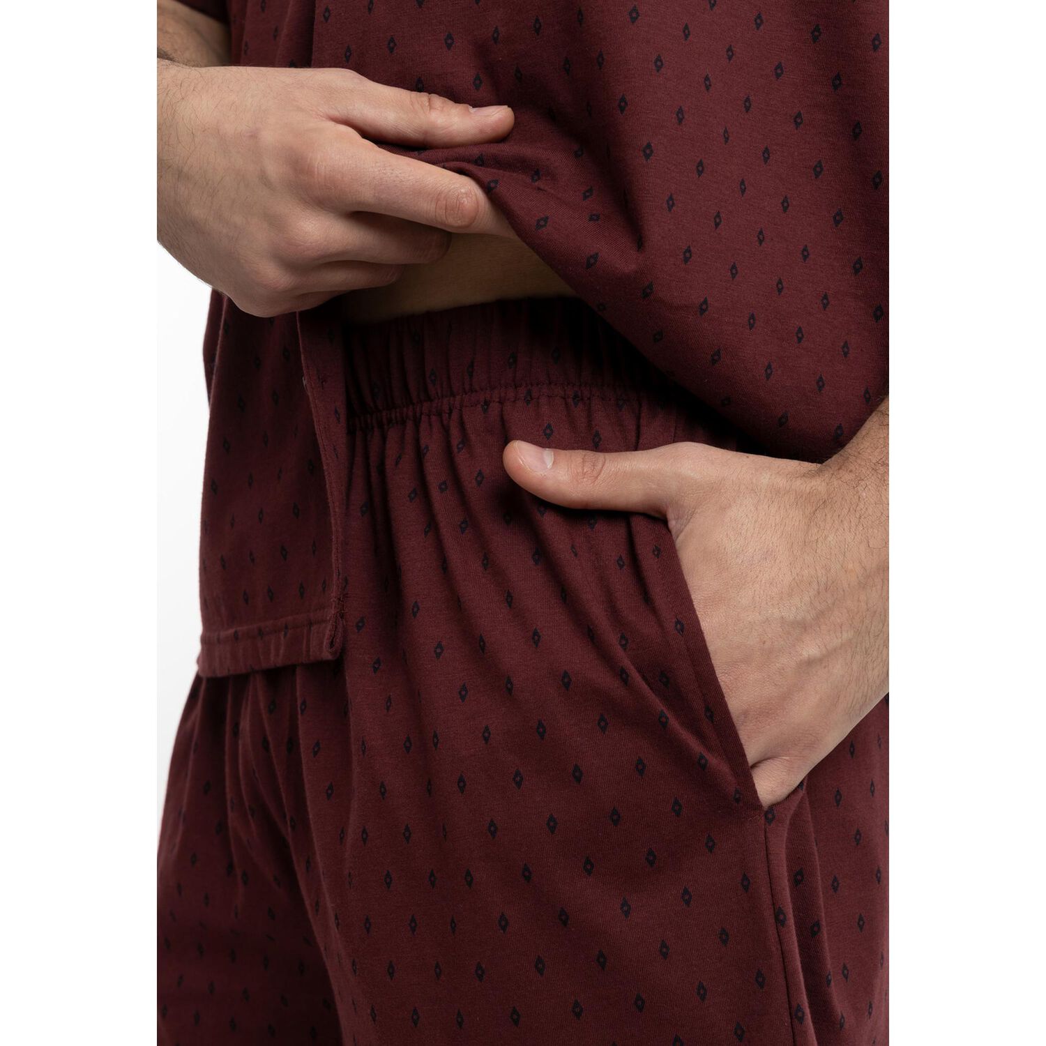 Pijama Hombre Verano 2 Piezas Algod&oacute;n Kayser 770824-bur image number 3.0