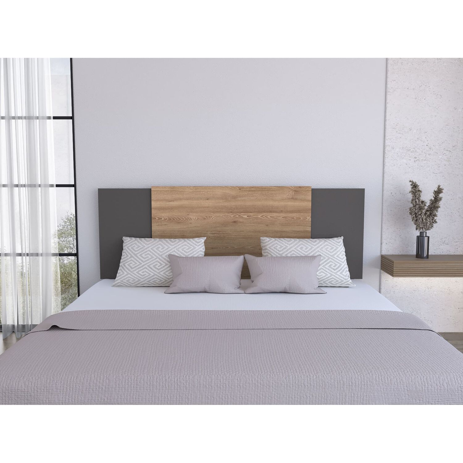 Respaldo Expandible 140/200 Cm Caf&eacute; Y Gris image number 5.0