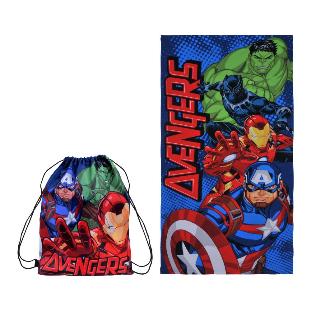 Toalla Playa Con Bolso Disney Avengers Heroes/ 70 x140 Cm image number 0.0