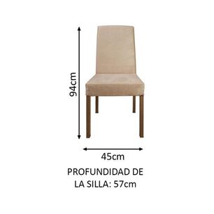 Juego De Comedor Vekkahome Linda Fiore / 4 Sillas