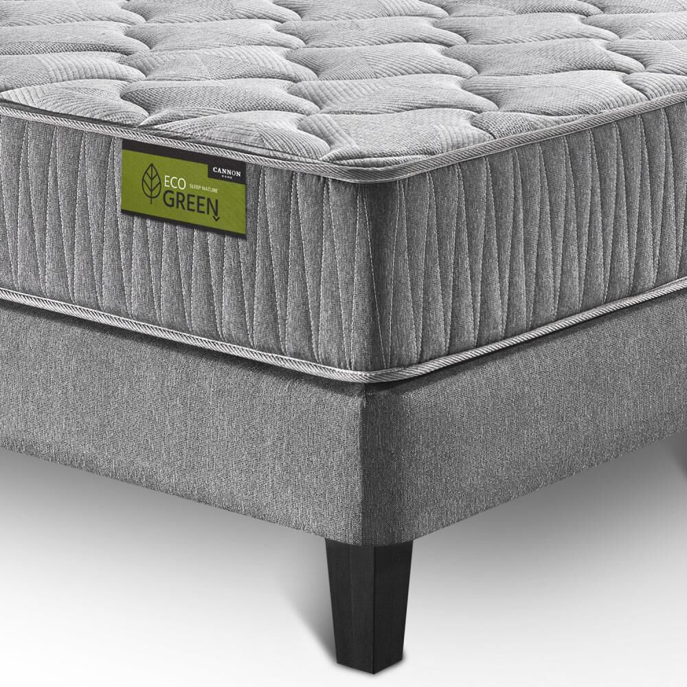 Cama Europea Cannon Home Eco Green / 1.5 Plazas / Base Normal + Almohadas image number 1.0
