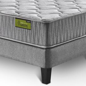 Cama Europea Cannon Home Eco Green / 1.5 Plazas / Base Normal + Almohadas