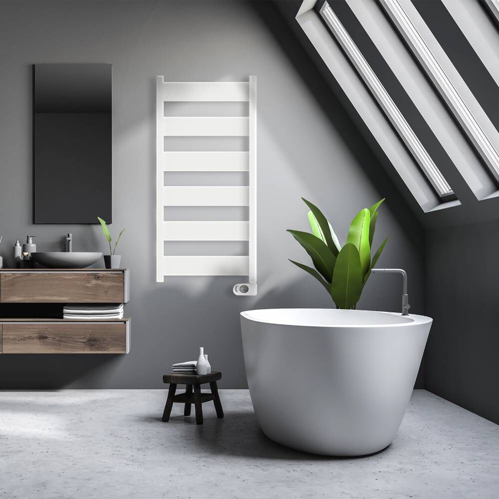 Toallero Radiador Secatoallas Eléctrico Neris 750w Blanco Primaterm image number 3.0