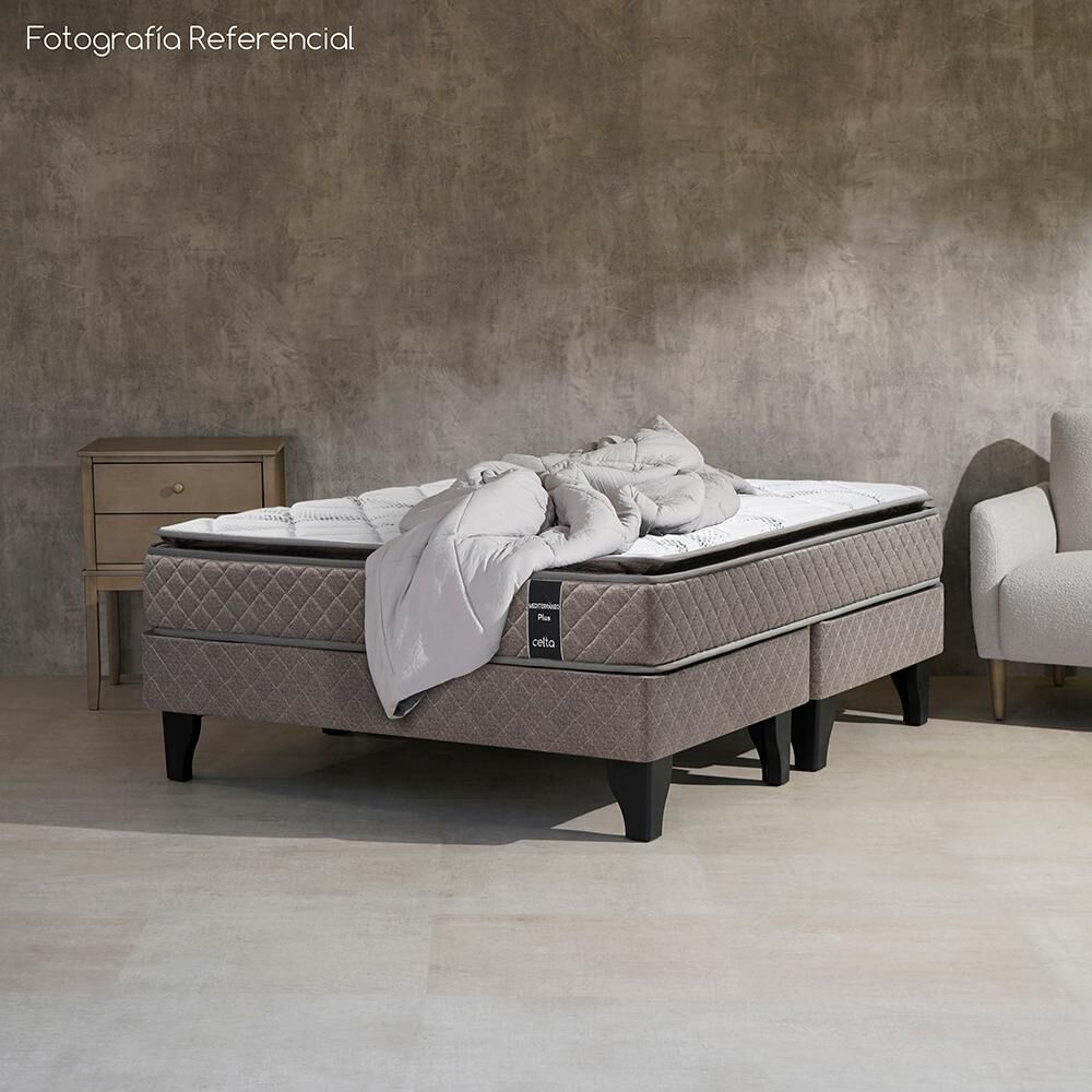 Cama Europea Celta Mediterráneo Plus / 2 Plazas / Base Dividida image number 3.0