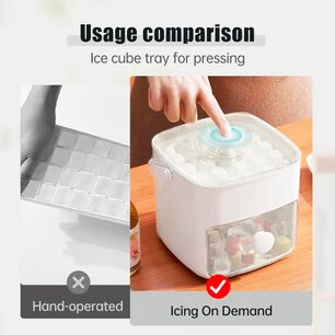 Molde Para Cubitos De Hielo Compartimento Push Bandeja
