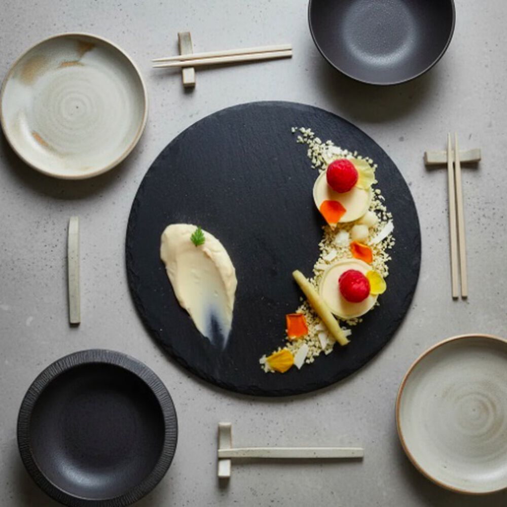 Plato Redondo Natural Plancha Piedra image number 3.0