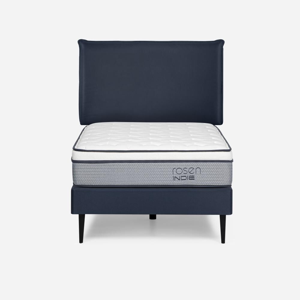Cama Europea Rosen Indie / 1.5 Plazas / Base Normal + Respaldo Maurice image number 0.0