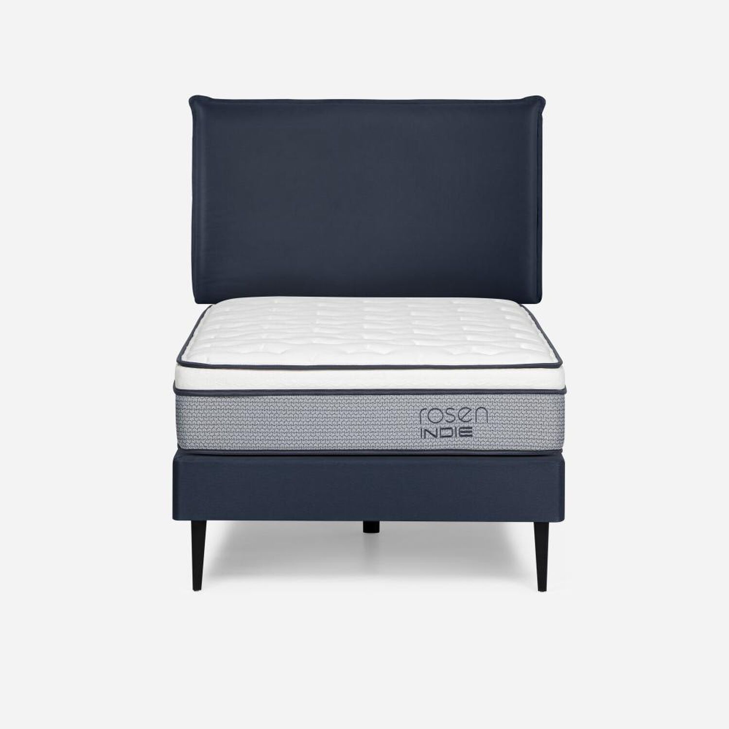 Cama Europea Rosen Indie / 1.5 Plazas / Base Normal + Respaldo Maurice image number 0.0