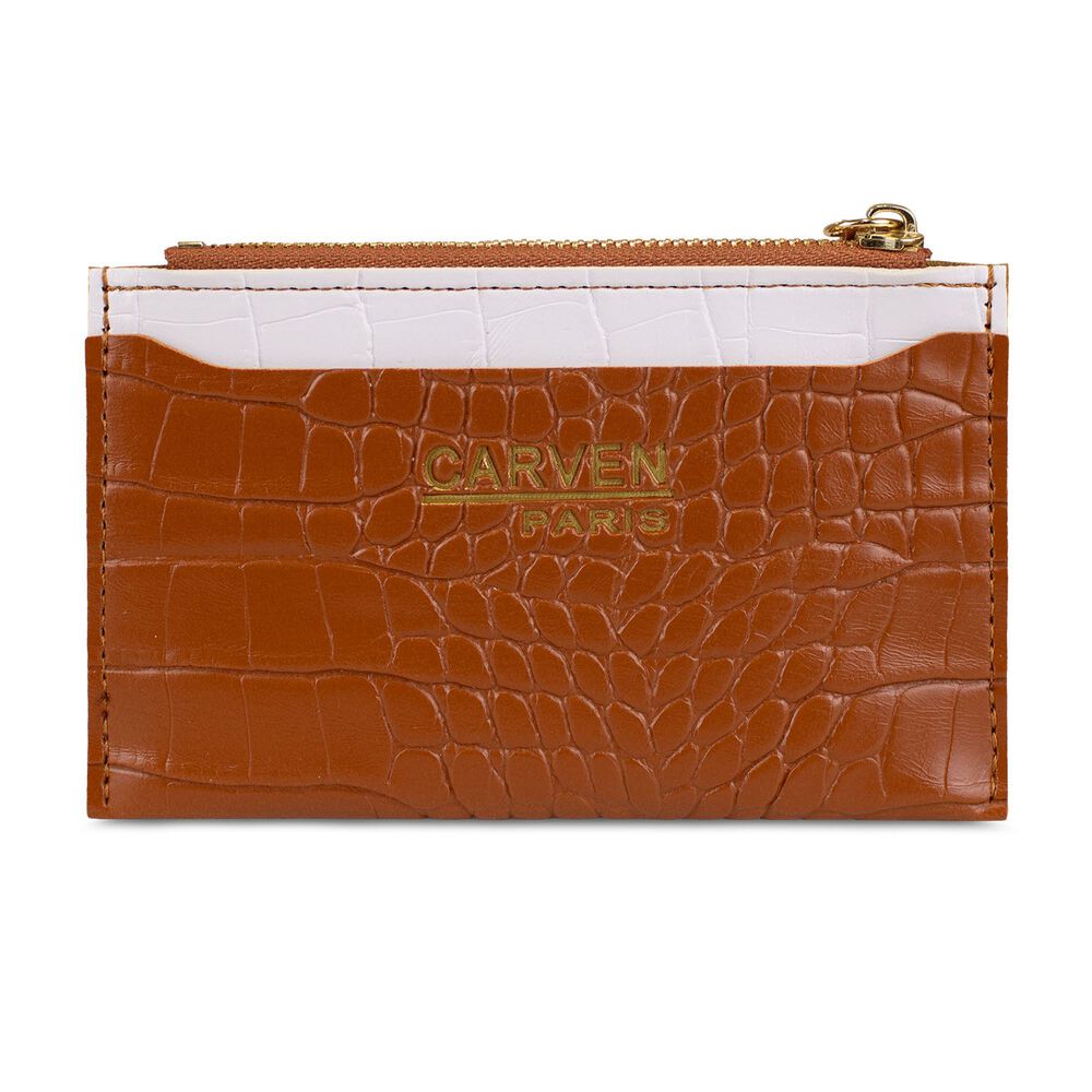 Billetera Tarjetero Mujer Con Monedero Zoe Caf&eacute; Carven image number 1.0