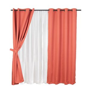 Set Cortina Blackout Emb. 8pzas Arg. 140x220 Terra Frutillar