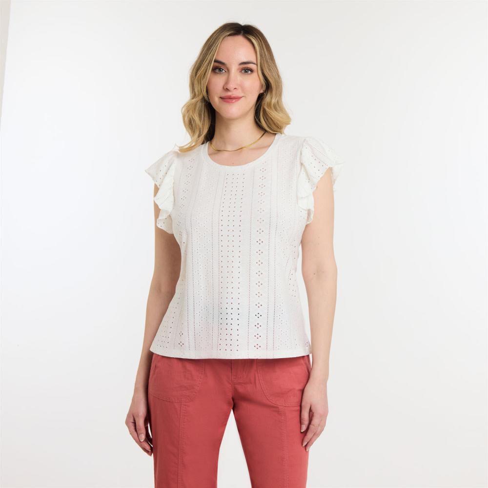 Polera Brodery Manga Corta Cuello Redondo Mujer Geeps image number 0.0