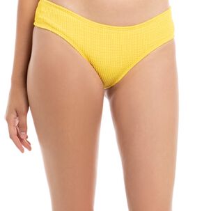 Bikini Culotte Con Textura Amarillo