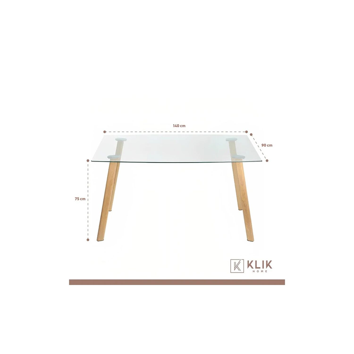 Comedor Mesa De Vidrio N&oacute;rdica 140x90cm + 6 Sillas Crossback Madera Negras image number 4.0
