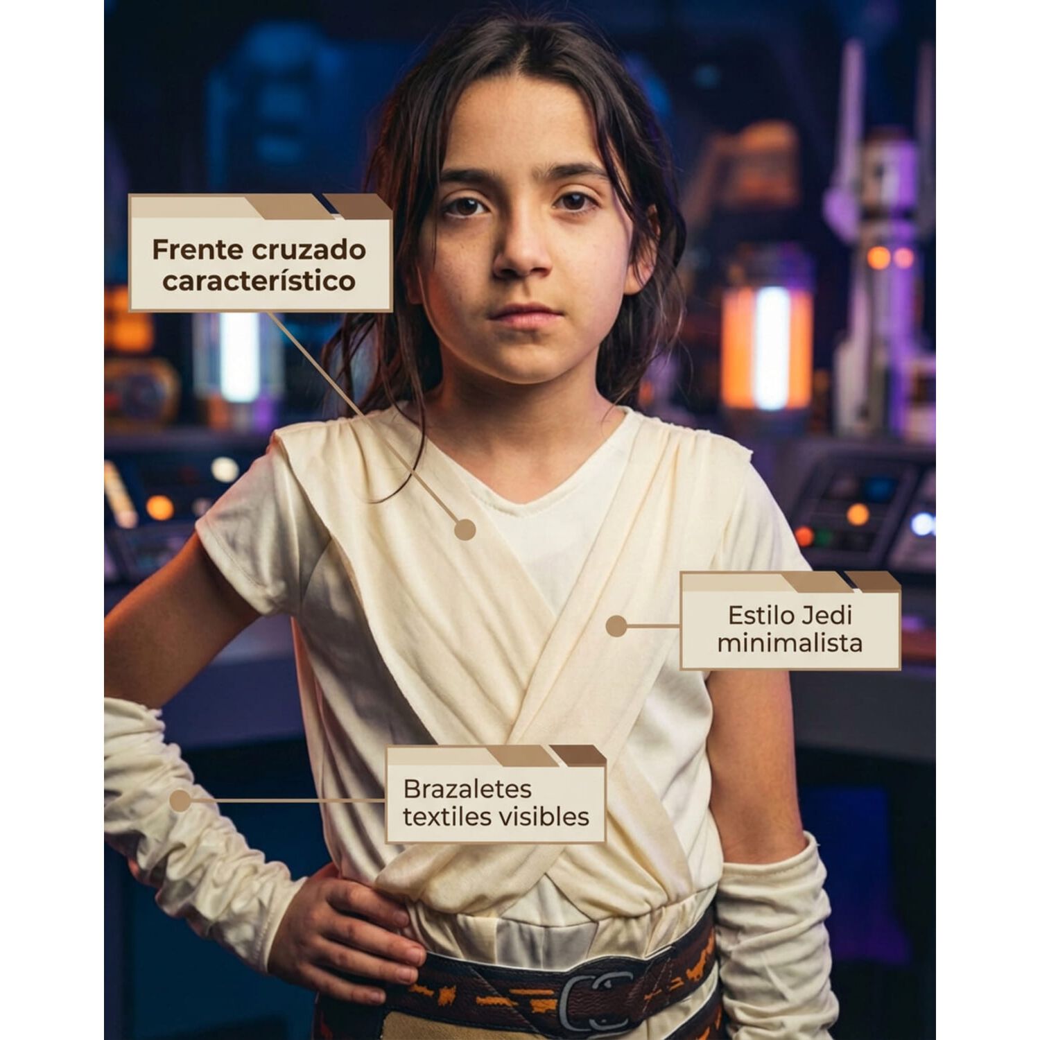 Disfraz Infantil Rey Skywalker Jedi Star Wars image number 6.0