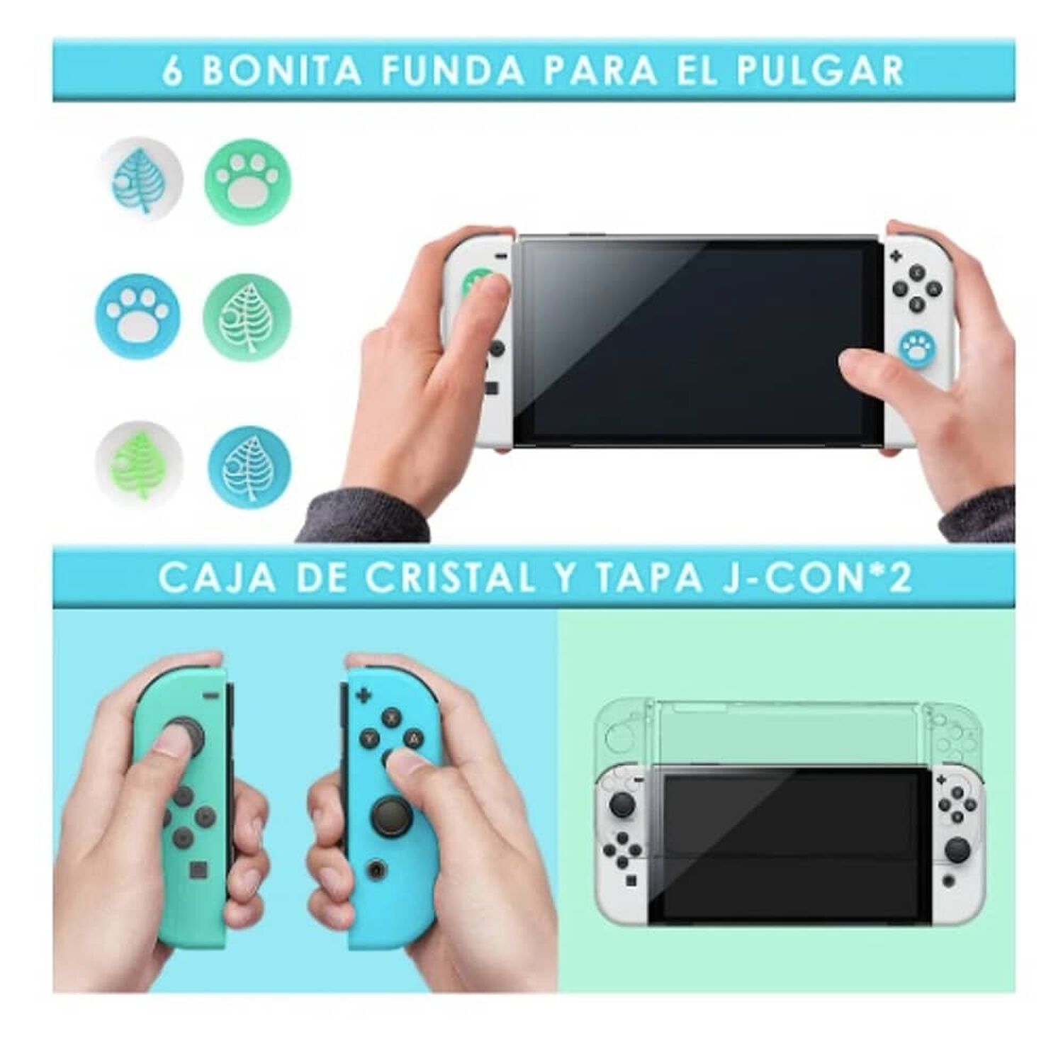 Funda Protector Nintendo Switch Oled Animal Crossing 27pzs image number 2.0
