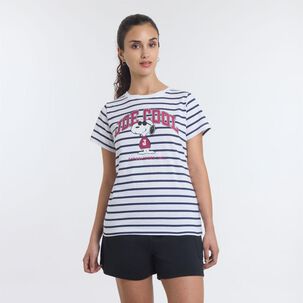 Polera Snoopy Manga Corta Cuello Redondo Mujer Freedom