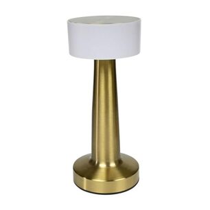 L&aacute;mpara Mesa Led Recargable T&aacute;ctil Inal&aacute;mbrica Dorada