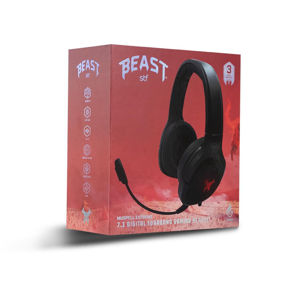 Audifono Gamer Stf Muspell Extreme 7.1 Negro image number 7.0