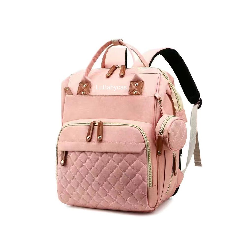 Mochila Maternal Lubabycas Impermeable Con Accesorios Rosada image number 0.0