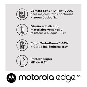 Smartphone Motorola Edge 50 / 5G / 256 GB / Gray / Liberado