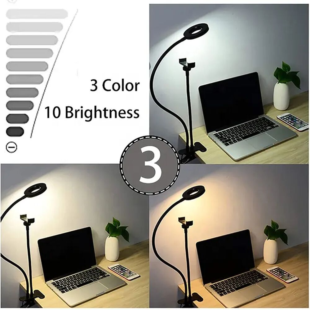 Aro De Luz Para Streaming Con Soporte Tipo Clip Sr134 Pro image number 10.0