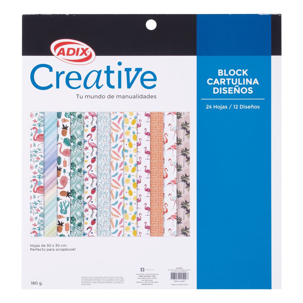 Block De Cartulina Diseño Tropical image number 0.0