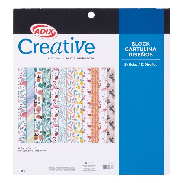 Block De Cartulina Dise&ntilde;o Tropical