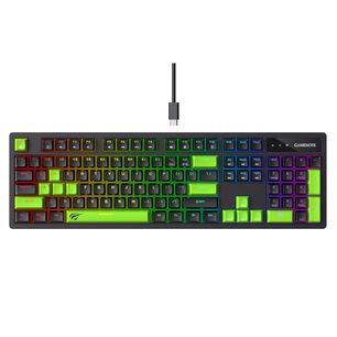 Teclado Gamer Mec&aacute;nico Luces Rgb Kb893l Havit Negro