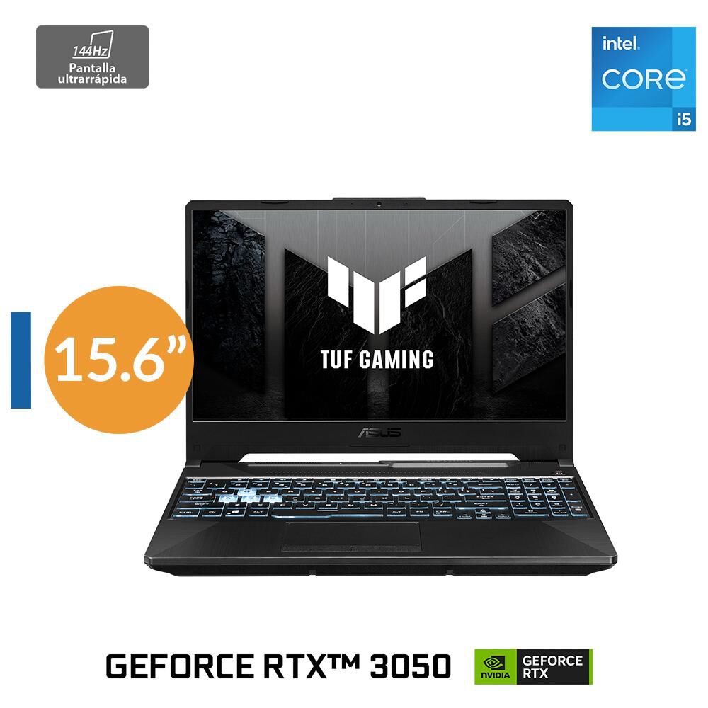 Notebook Gamer 15.6" Asus Tuf Gaming F15 / Intel Core I5 / 8 GB RAM / Nvidia Geforce RTX 3050 / 512 GB SSD image number 0.0