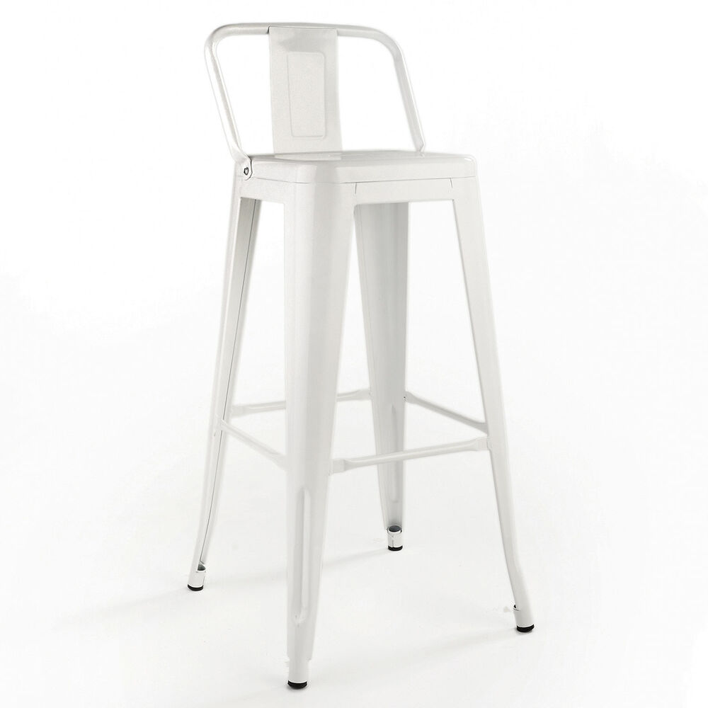 Piso Taburete Tolix Con Respaldo - Blanco image number 0.0