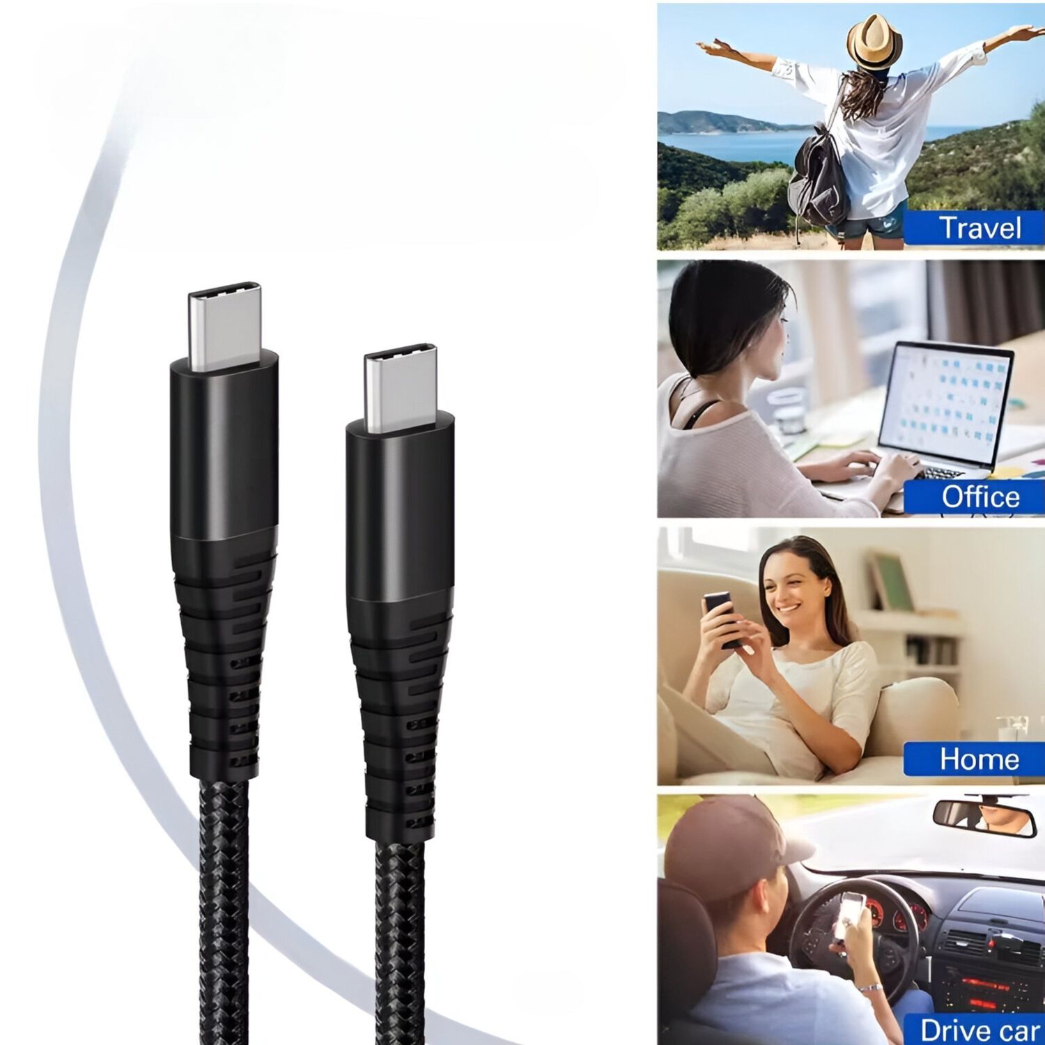 Cable De Datos Usb-c A Usb-c 2.5 Mt Premium Pd 60w image number 6.0