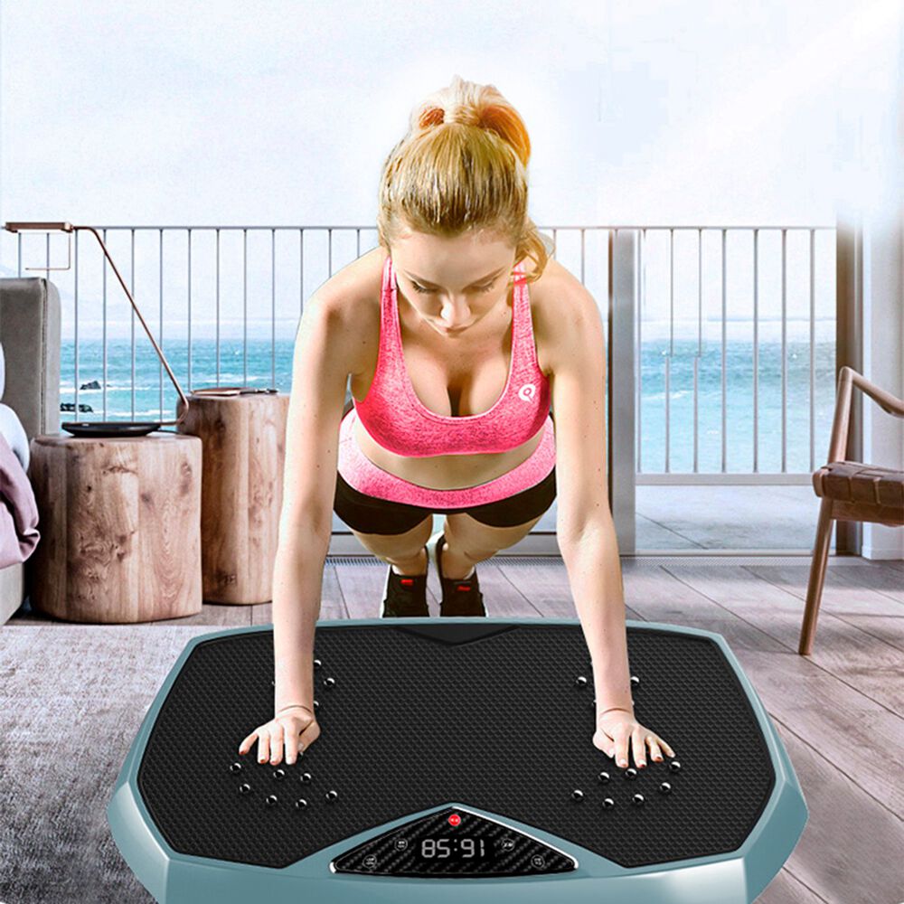 Plataforma Vibratoria Pro Con Pantalla Led Celeste image number 1.0