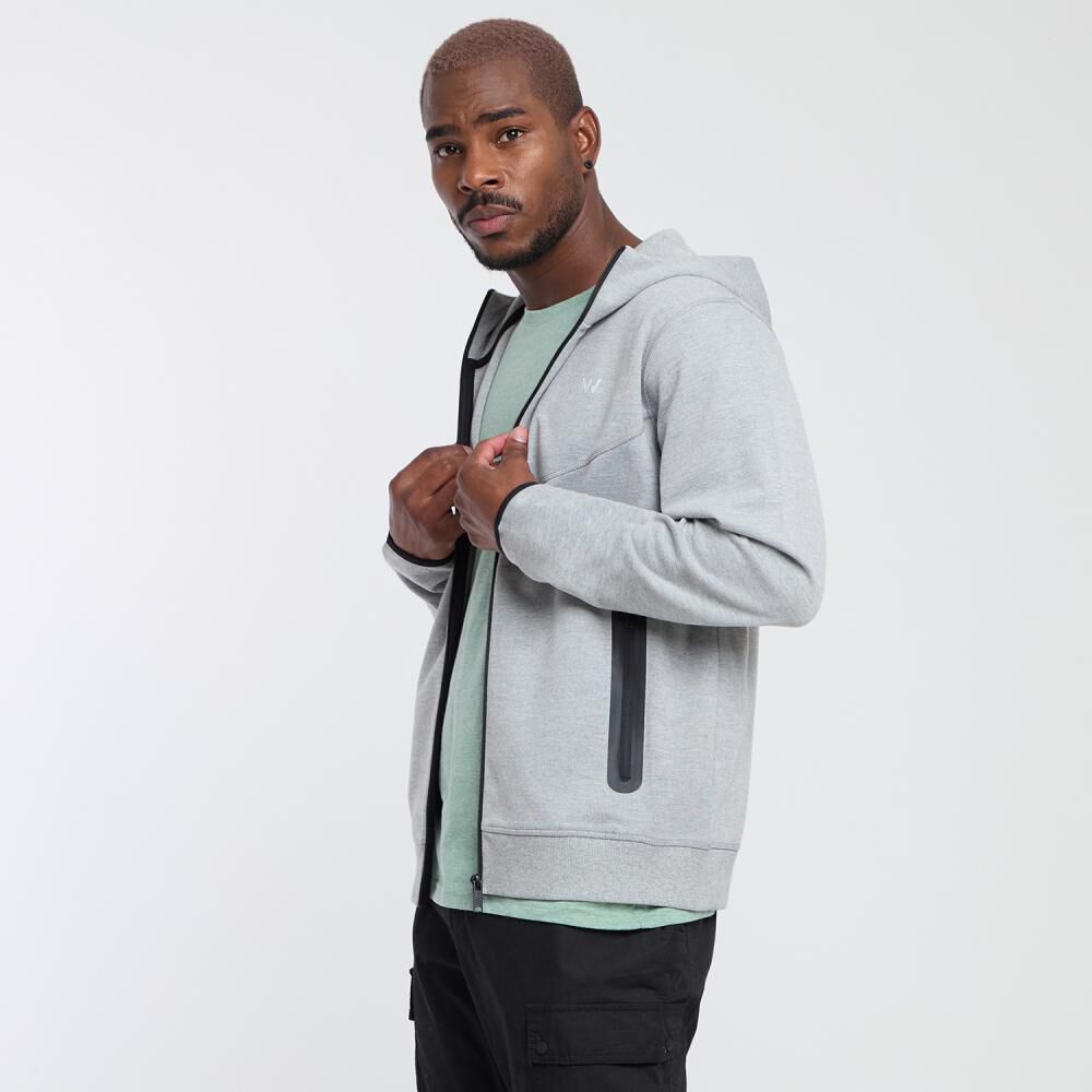 Polerón Deportivo Liso Regular Cuello Alto Hombre Wetland image number 2.0