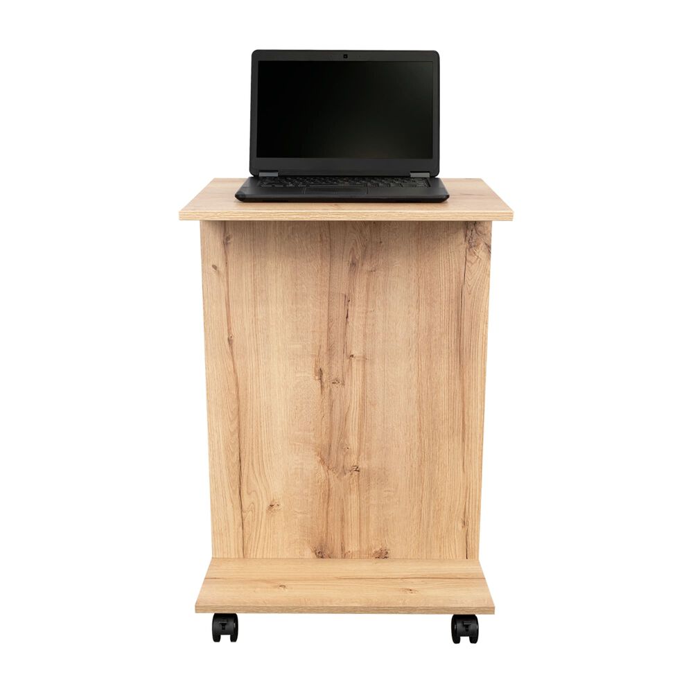 Escritorio Movil Con Ruedas 73x50,2x40,2 Cm Caf&eacute; Claro image number 2.0