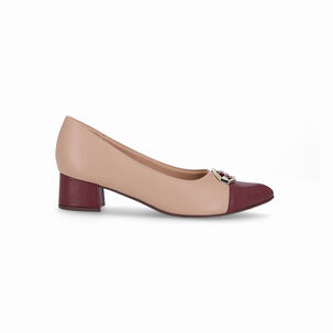 Zapato Mujer Vino/nude Taci Piccadilly