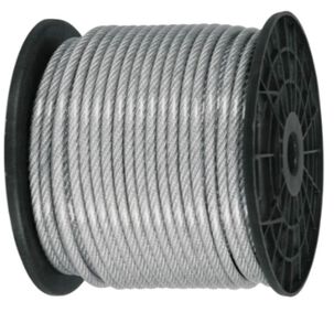 Piola Cable De Acero 3 A 4 Mm Forrado Pvc 100 Metros