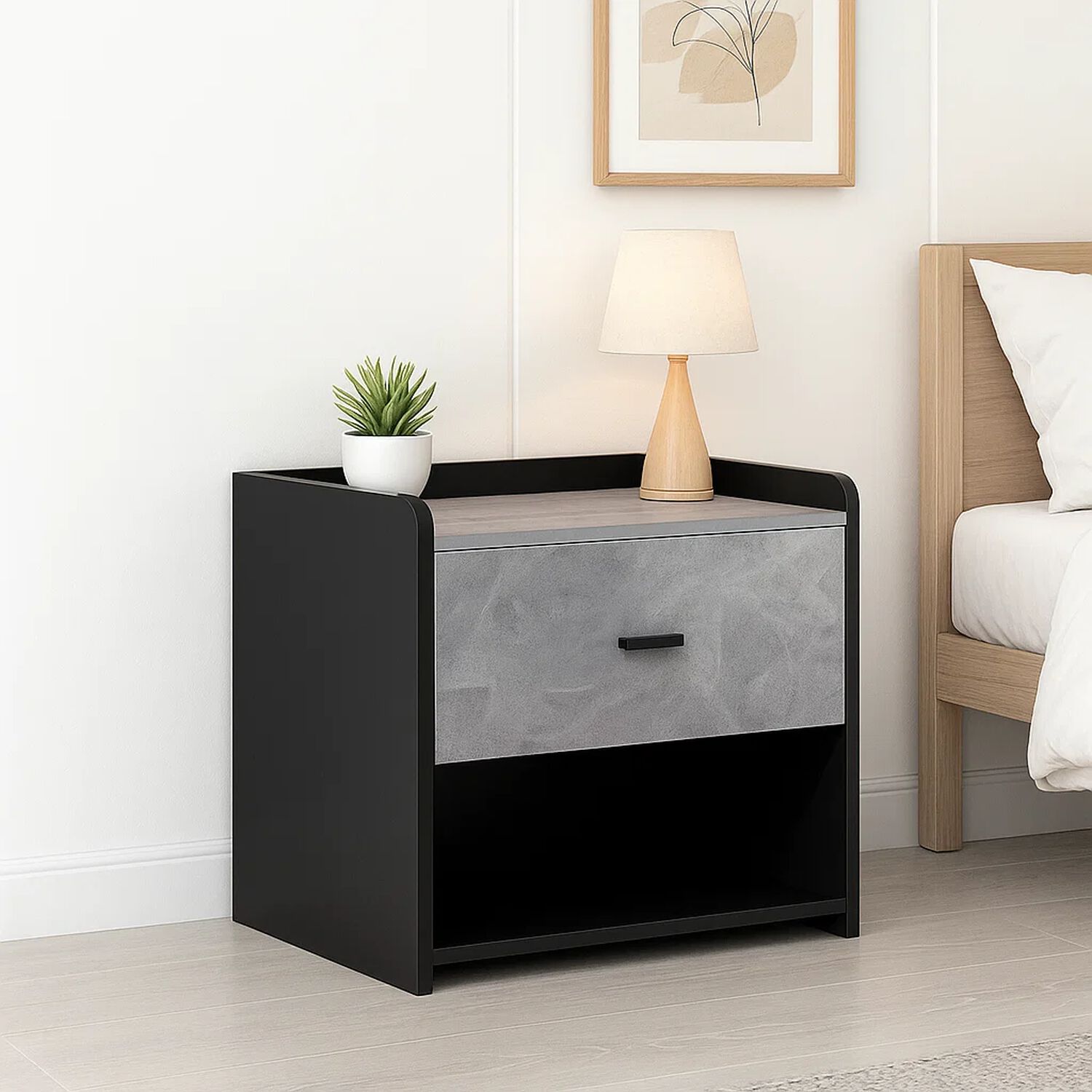 Pack De 2 Veladores Marmol Mdf 30x40 - Gris image number 1.0